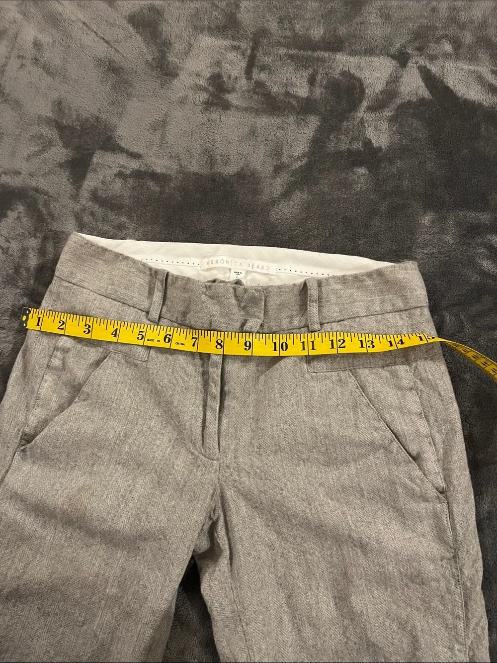 Veronica Beard Light Gray wool Cropped Pants